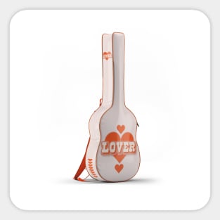 Strumming with Love: Lover Guitar Design Sticker